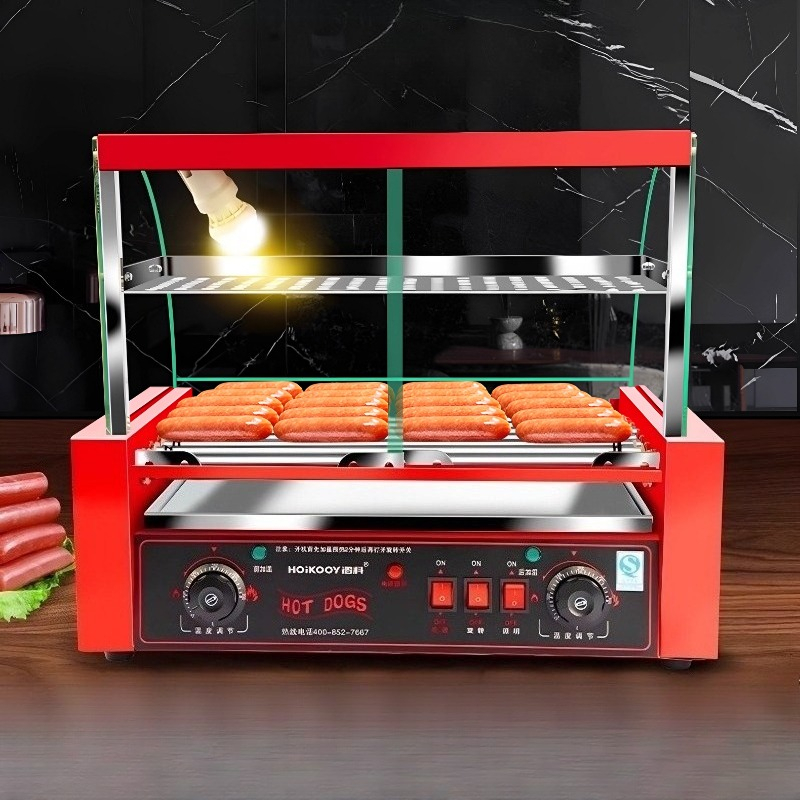 Hot Dog Press - Máquina comercial de grelhar salsicha de