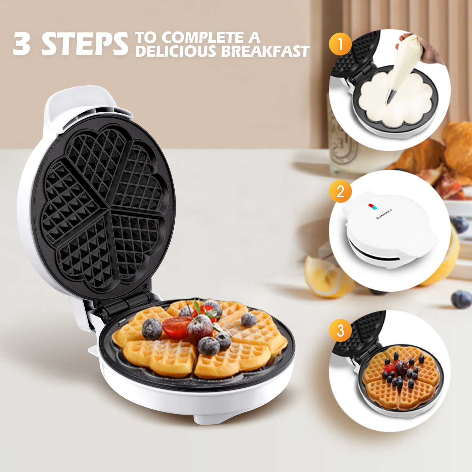 Moldes de waffle para café da  - Mini Pancake Griddle avaliação e preço