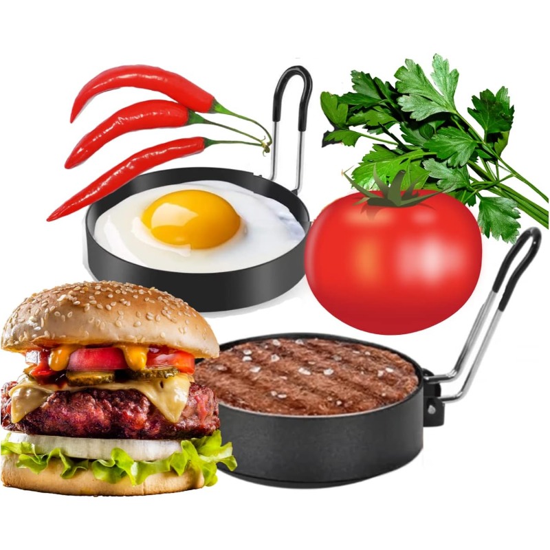Molde de anel de ovo, panela a - Mini Pancake Griddle avaliação e preço